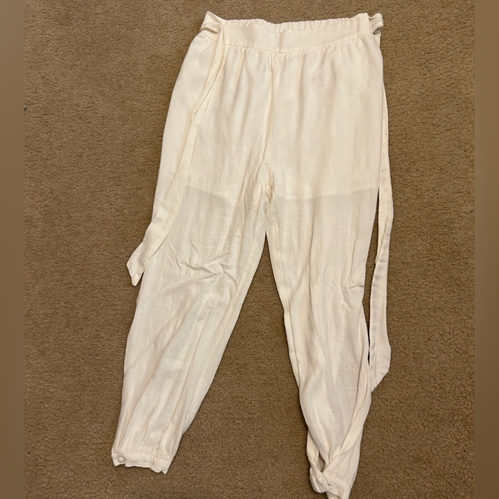 Linen Cream Pants